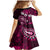 Fiji Masi Paisley With Hibiscus Tapa Family Matching Mermaid Dress and Hawaiian Shirt Pink Version LT01 - Polynesian Pride