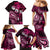 Fiji Masi Paisley With Hibiscus Tapa Family Matching Mermaid Dress and Hawaiian Shirt Pink Version LT01 - Polynesian Pride