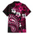 Fiji Masi Paisley With Hibiscus Tapa Family Matching Puletasi Dress and Hawaiian Shirt Pink Version LT01 - Polynesian Pride