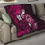 Fiji Masi Paisley With Hibiscus Tapa Quilt Pink Version LT01 - Polynesian Pride