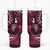 Fiji Masi Paisley With Hibiscus Tapa Tumbler With Handle Pink Version