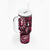 Fiji Masi Paisley With Hibiscus Tapa Tumbler With Handle Pink Version