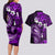 Fiji Masi Paisley Couples Matching Long Sleeve Bodycon Dress and Hawaiian Shirt Fijian Hibiscus Tapa Purple Version LT01 - Polynesian Pride