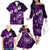 Fiji Masi Paisley Family Matching Off Shoulder Long Sleeve Dress and Hawaiian Shirt Fijian Hibiscus Tapa Purple Version LT01 - Polynesian Pride