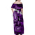 Fiji Masi Paisley Family Matching Off Shoulder Maxi Dress and Hawaiian Shirt Fijian Hibiscus Tapa Purple Version LT01 - Polynesian Pride