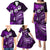 Fiji Masi Paisley Family Matching Puletasi Dress and Hawaiian Shirt Fijian Hibiscus Tapa Purple Version LT01 - Polynesian Pride