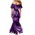 Fiji Masi Paisley Mermaid Dress Fijian Hibiscus Tapa Purple Version LT01 - Polynesian Pride