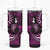 Fiji Masi Paisley Tumbler With Handle Fijian Hibiscus Tapa Purple Version