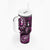 Fiji Masi Paisley Tumbler With Handle Fijian Hibiscus Tapa Purple Version