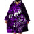 Fiji Masi Paisley Wearable Blanket Hoodie Fijian Hibiscus Tapa Purple Version LT01 - Polynesian Pride