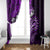 Fiji Masi Paisley Window Curtain Fijian Hibiscus Tapa Purple Version LT01 - Polynesian Pride