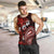 Fiji Masi Paisley Men Tank Top Fijian Hibiscus Tapa Red Version LT01 Red - Polynesian Pride