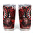 Fiji Masi Paisley Tumbler Cup Fijian Hibiscus Tapa Red Version