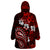 Fiji Masi Paisley Wearable Blanket Hoodie Fijian Hibiscus Tapa Red Version LT01 - Polynesian Pride