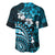 Fiji Masi Paisley Baseball Jersey Fijian Hibiscus Tapa Sky Blue Version LT01 - Polynesian Pride