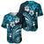 Fiji Masi Paisley Baseball Jersey Fijian Hibiscus Tapa Sky Blue Version LT01 - Polynesian Pride