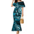 Fiji Masi Paisley Family Matching Mermaid Dress and Hawaiian Shirt Fijian Hibiscus Tapa Sky Blue Version LT01 Mom's Dress Blue - Polynesian Pride