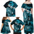 Fiji Masi Paisley Family Matching Off Shoulder Maxi Dress and Hawaiian Shirt Fijian Hibiscus Tapa Sky Blue Version LT01 - Polynesian Pride