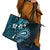 Fiji Masi Paisley Leather Tote Bag Fijian Hibiscus Tapa Sky Blue Version LT01 - Polynesian Pride