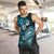 Fiji Masi Paisley Men Tank Top Fijian Hibiscus Tapa Sky Blue Version LT01 Blue - Polynesian Pride