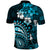 Fiji Masi Paisley Polo Shirt Fijian Hibiscus Tapa Sky Blue Version LT01 - Polynesian Pride