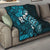 Fiji Masi Paisley Quilt Fijian Hibiscus Tapa Sky Blue Version LT01 - Polynesian Pride