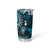 Fiji Masi Paisley Tumbler Cup Fijian Hibiscus Tapa Sky Blue Version