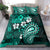 Fiji Masi Paisley Bedding Set Fijian Hibiscus Tapa Turquoise Version LT01 - Polynesian Pride