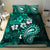 Fiji Masi Paisley Bedding Set Fijian Hibiscus Tapa Turquoise Version LT01 - Polynesian Pride