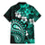 Fiji Masi Paisley Family Matching Mermaid Dress and Hawaiian Shirt Fijian Hibiscus Tapa Turquoise Version LT01 - Polynesian Pride