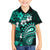 Fiji Masi Paisley Family Matching Puletasi Dress and Hawaiian Shirt Fijian Hibiscus Tapa Turquoise Version LT01 Son's Shirt Turquoise - Polynesian Pride