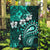 Fiji Masi Paisley Garden Flag Fijian Hibiscus Tapa Turquoise Version LT01 Garden Flag Turquoise - Polynesian Pride