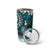 Fiji Masi Paisley Tumbler Cup Fijian Hibiscus Tapa Turquoise Version