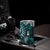 Fiji Masi Paisley Tumbler Cup Fijian Hibiscus Tapa Turquoise Version