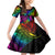 LGBT History Month Family Matching Mermaid Dress and Hawaiian Shirt Polynesian Hammerhead Shark LT01 Daughter's Dress Rainbow - Polynesian Pride