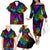 LGBT History Month Family Matching Off Shoulder Long Sleeve Dress and Hawaiian Shirt Polynesian Hammerhead Shark LT01 - Polynesian Pride