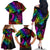 LGBT History Month Family Matching Off Shoulder Long Sleeve Dress and Hawaiian Shirt Polynesian Hammerhead Shark LT01 - Polynesian Pride