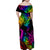 LGBT History Month Family Matching Off Shoulder Maxi Dress and Hawaiian Shirt Polynesian Hammerhead Shark LT01 - Polynesian Pride