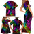 LGBT History Month Family Matching Short Sleeve Bodycon Dress and Hawaiian Shirt Polynesian Hammerhead Shark LT01 - Polynesian Pride