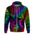 LGBT History Month Hoodie Polynesian Hammerhead Shark LT01 Zip Hoodie Rainbow - Polynesian Pride