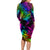 LGBT History Month Long Sleeve Bodycon Dress Polynesian Hammerhead Shark LT01 - Polynesian Pride