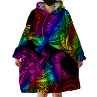 LGBT History Month Wearable Blanket Hoodie Polynesian Hammerhead Shark LT01 - Polynesian Pride