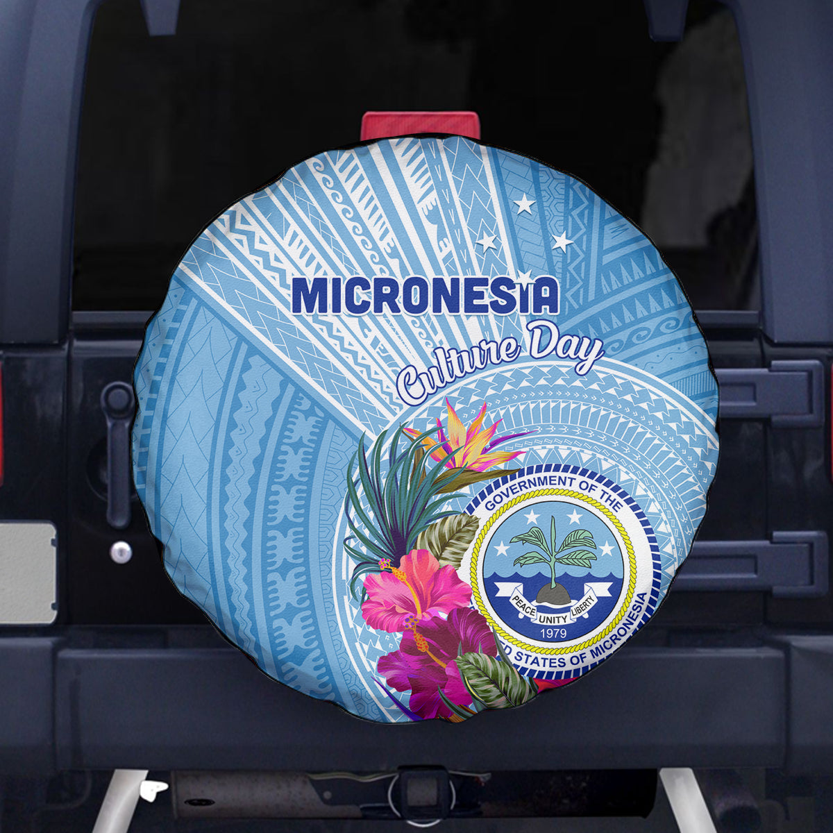 Micronesia Culture Day Spare Tire Cover Tribal Pattern Tropical Style LT01 - Polynesian Pride