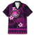 FSM Culture Day Family Matching Mermaid Dress and Hawaiian Shirt Tribal Pattern Pink Version LT01 Dad's Shirt - Short Sleeve Pink - Polynesian Pride