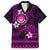 FSM Culture Day Family Matching Short Sleeve Bodycon Dress and Hawaiian Shirt Tribal Pattern Pink Version LT01 Dad's Shirt - Short Sleeve Pink - Polynesian Pride