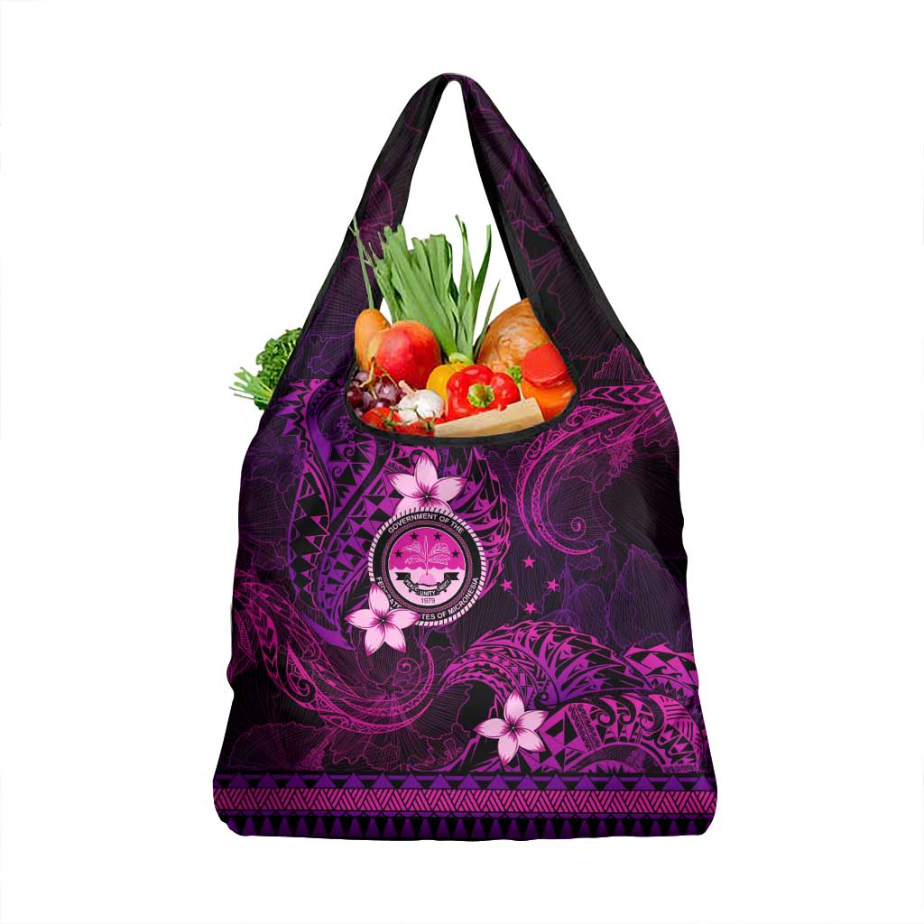 FSM Culture Day Grocery Bag Tribal Pattern Pink Version LT01 1-pack One Size Pink - Polynesian Pride