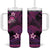 FSM Culture Day Tumbler With Handle Tribal Pattern Pink Version