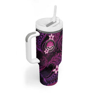 FSM Culture Day Tumbler With Handle Tribal Pattern Pink Version LT01 - Polynesian Pride