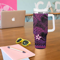 FSM Culture Day Tumbler With Handle Tribal Pattern Pink Version LT01 - Polynesian Pride