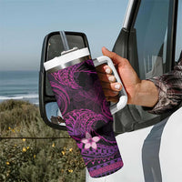 FSM Culture Day Tumbler With Handle Tribal Pattern Pink Version LT01 - Polynesian Pride